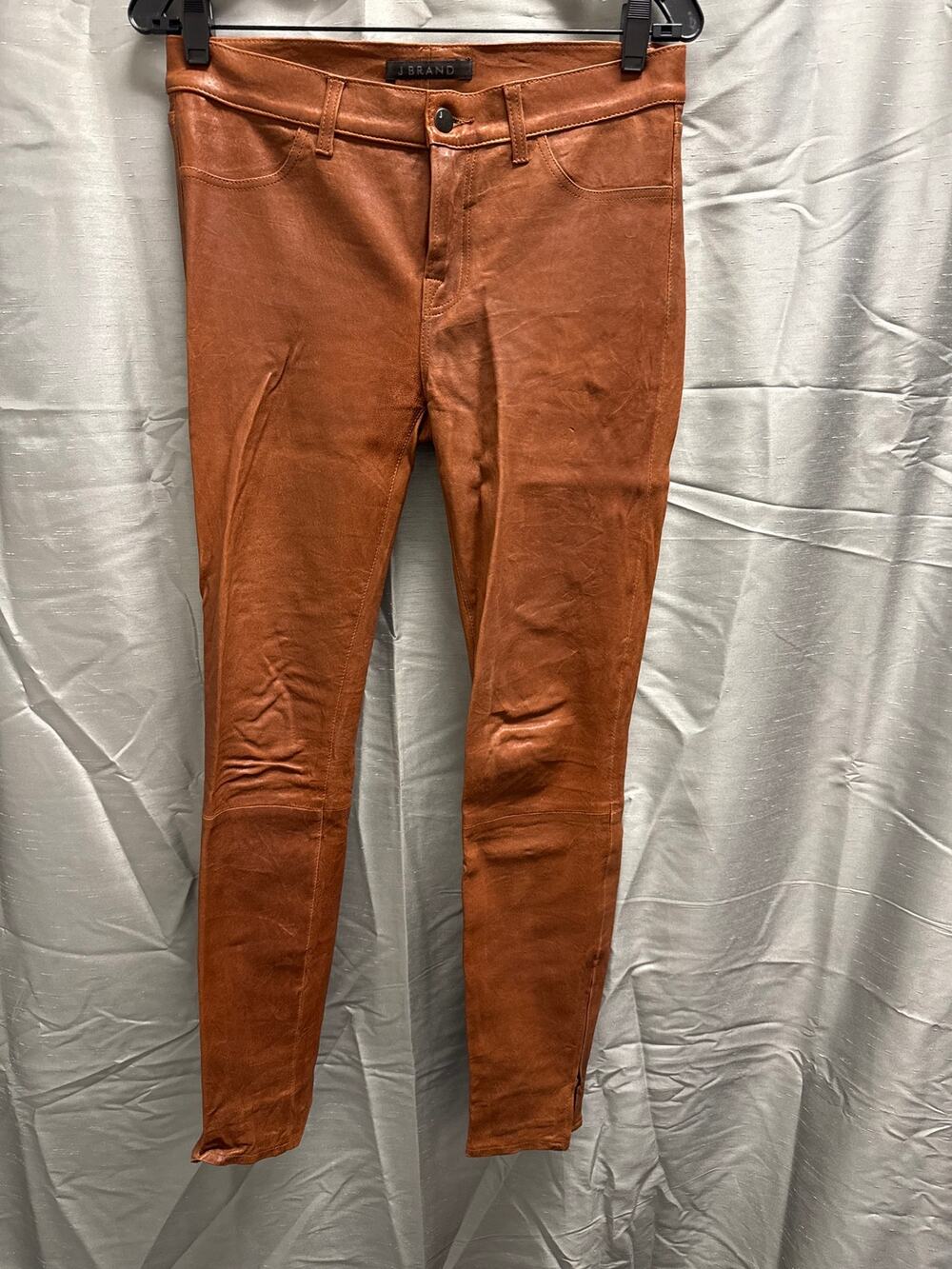 J Brand Brown/Tobacco Leather Pants Size 29